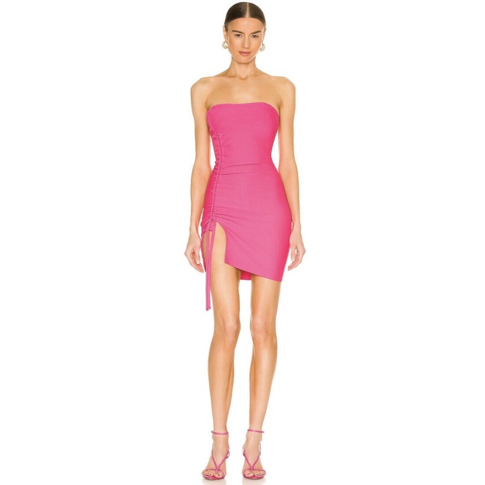 H:ours Aimee Mini Dress Hot Pink Strapless Stretchy Women's Size XS Revolve